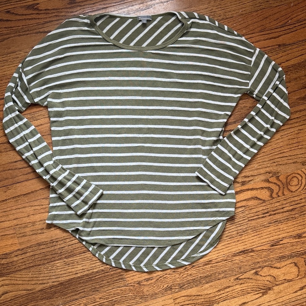 TBH Olive Striped Women's Top